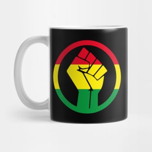 Black Power Fist, black lives matter, black history, Africa colors Mug
